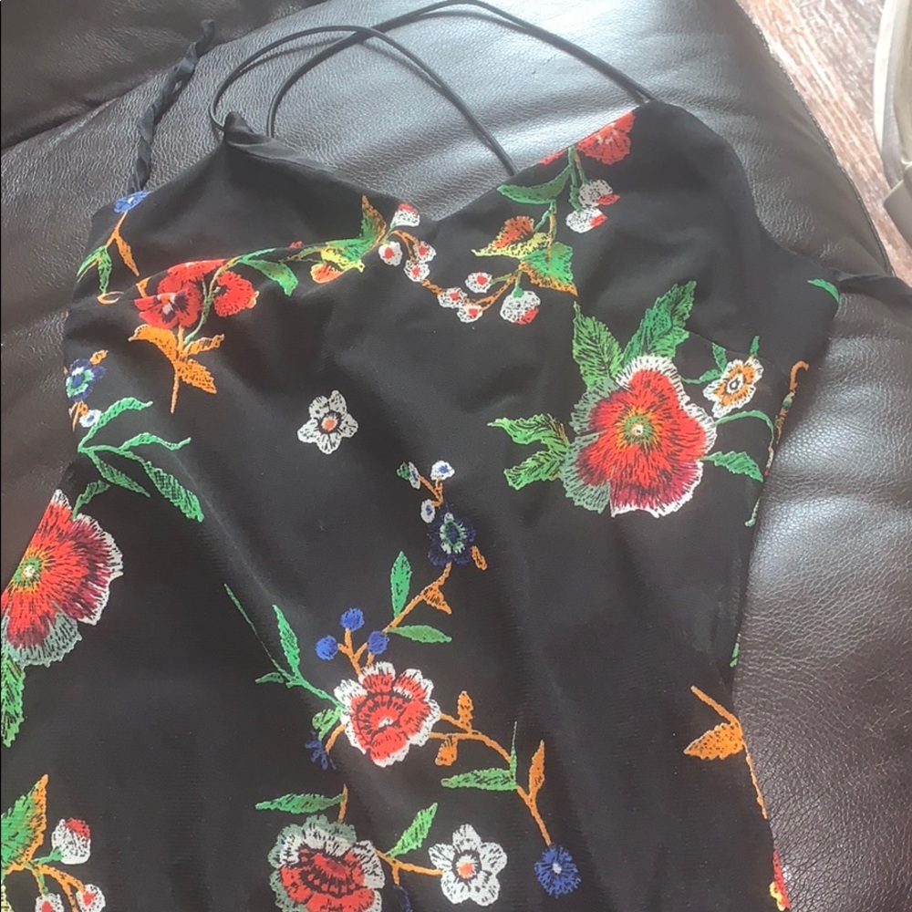 Floral black dress